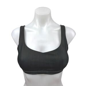 JoyLab Black Strappy Sleeveless Yoga Workout Athletic Sports Bra Crop Top Size M